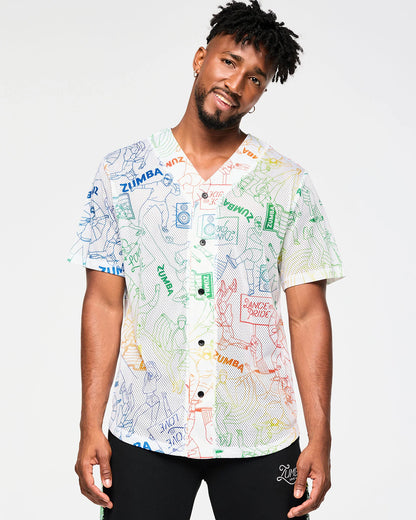 Zumba Baseball Button Up Jersey