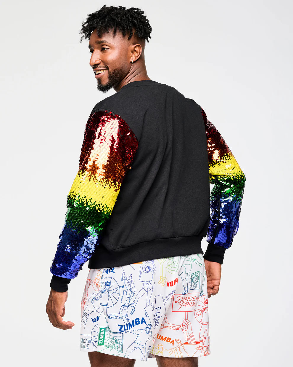 Zumba Bomber Jacket With Sequin Sleeves