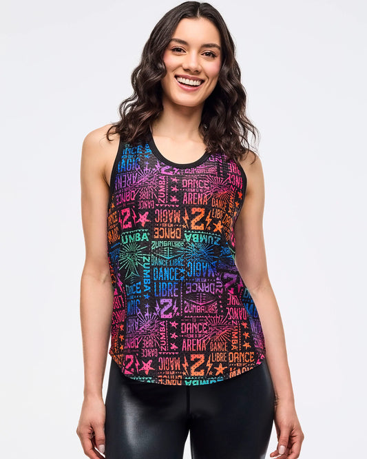 Zumba Libre Basketball Tank - Black/Pink