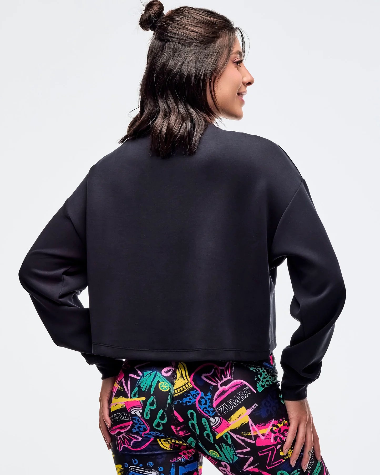 Sizzlin' Modal Long Sleeve Oversized Crop Top