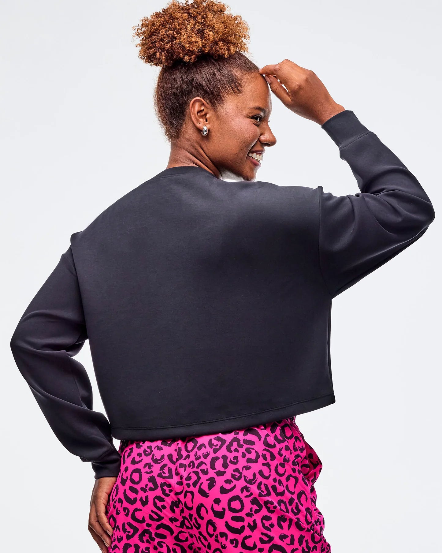Sizzlin' Modal Long Sleeve Oversized Crop Top
