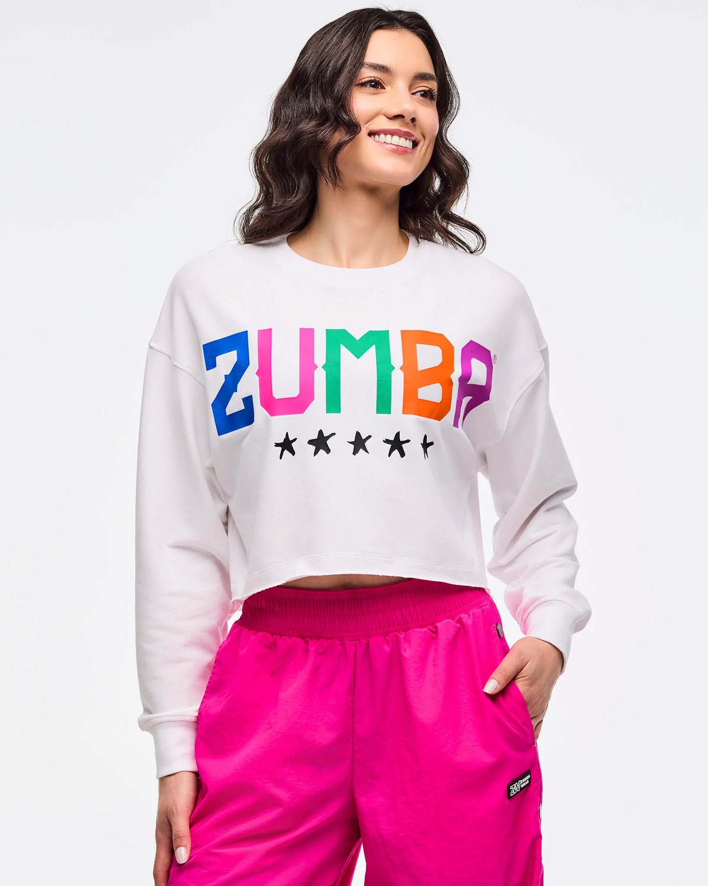 Zumba Libre Long Sleeve Boxy Crop Top