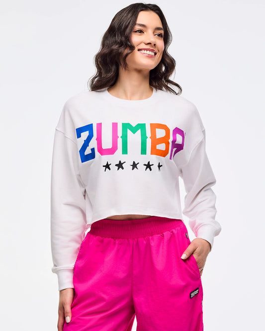 Zumba Libre Long Sleeve Boxy Crop Top