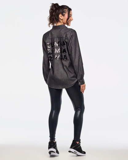 Zumba Sparkle Button Down