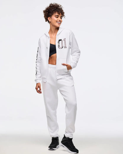 Zumba Sparkle Oversized Zip-Up Hoodie