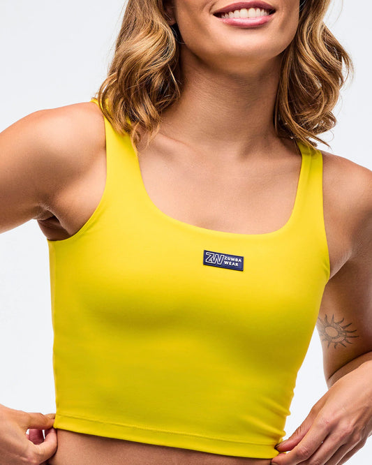 Sizzlin´ Square Neck Crop Tank With Shelf Bra