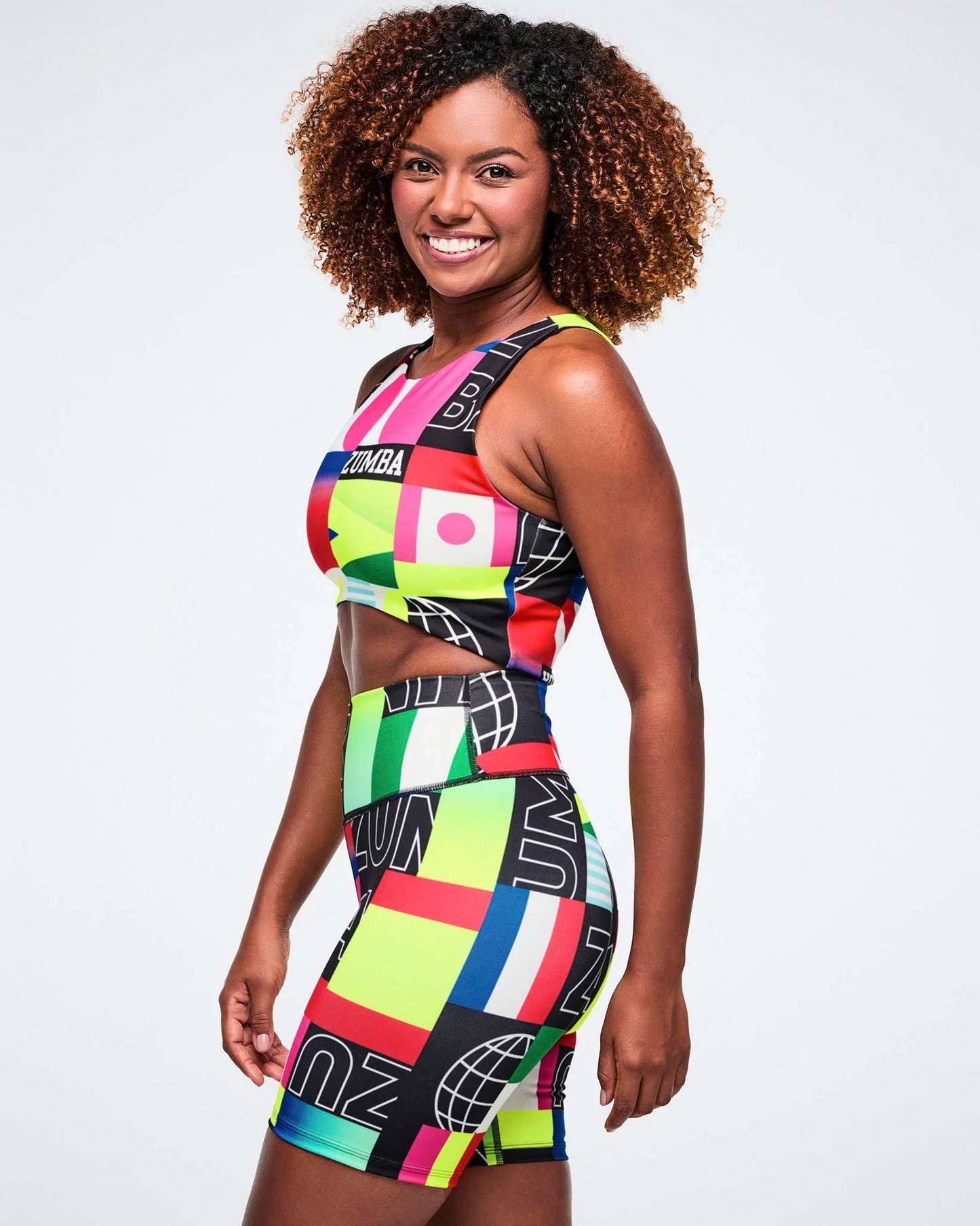Worldwide High Neck Crop Top