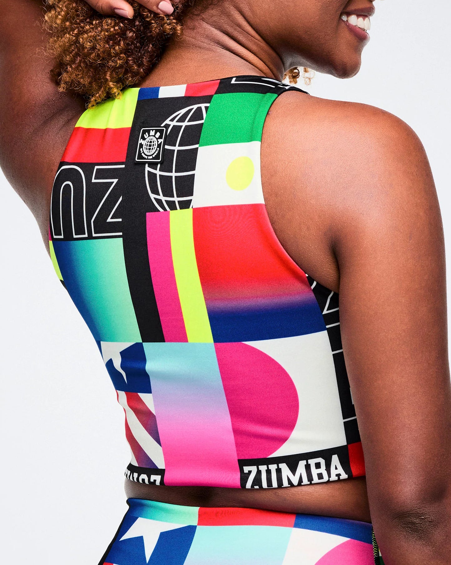 Worldwide High Neck Crop Top