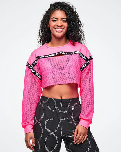 Dale-Z Long Sleeve Crew Neck Crop Top