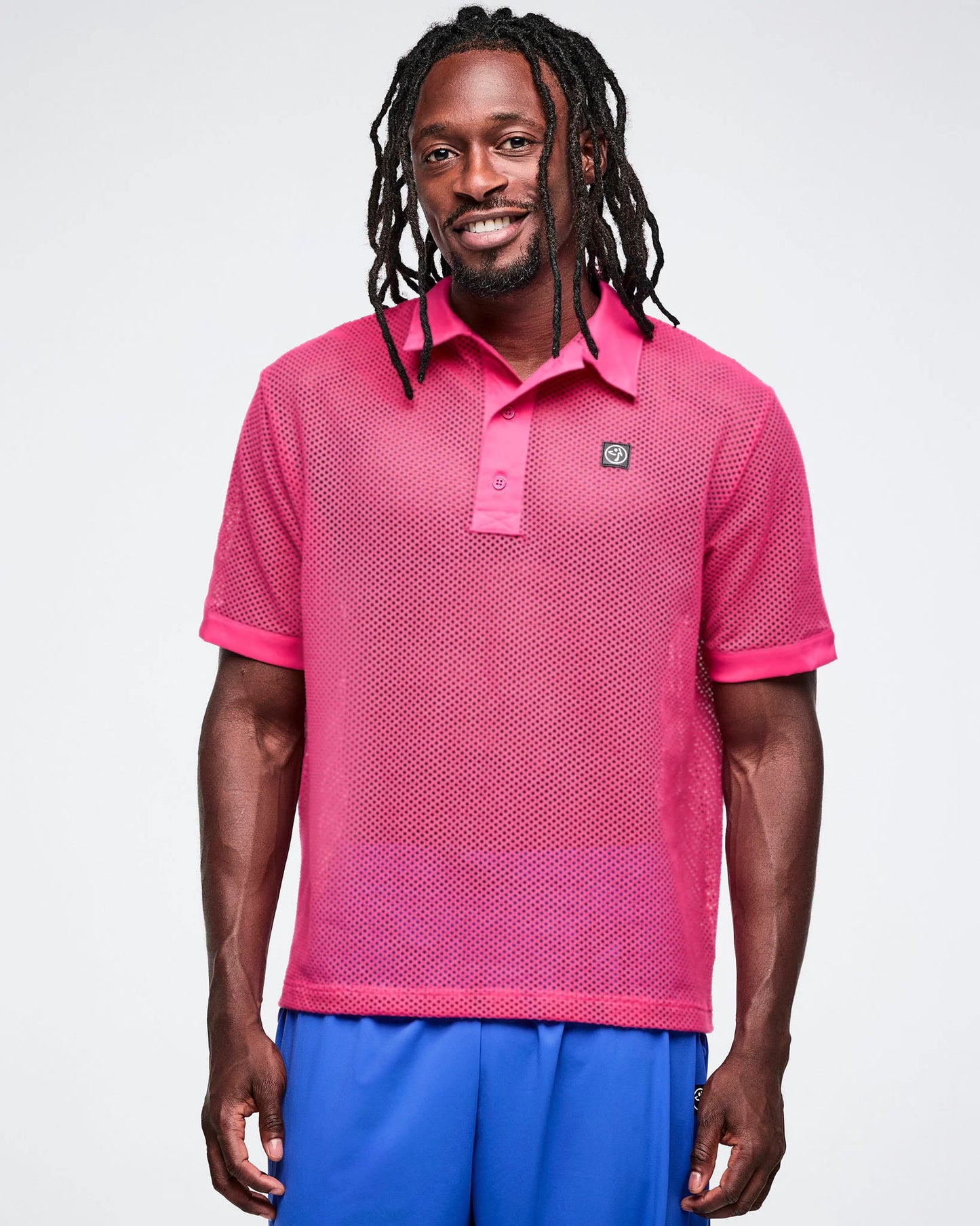 Color Spree Oversized Mesh Polo