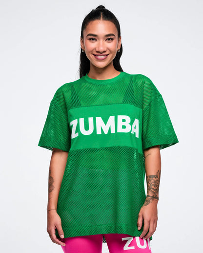 Color Spree Boxy Mesh Top