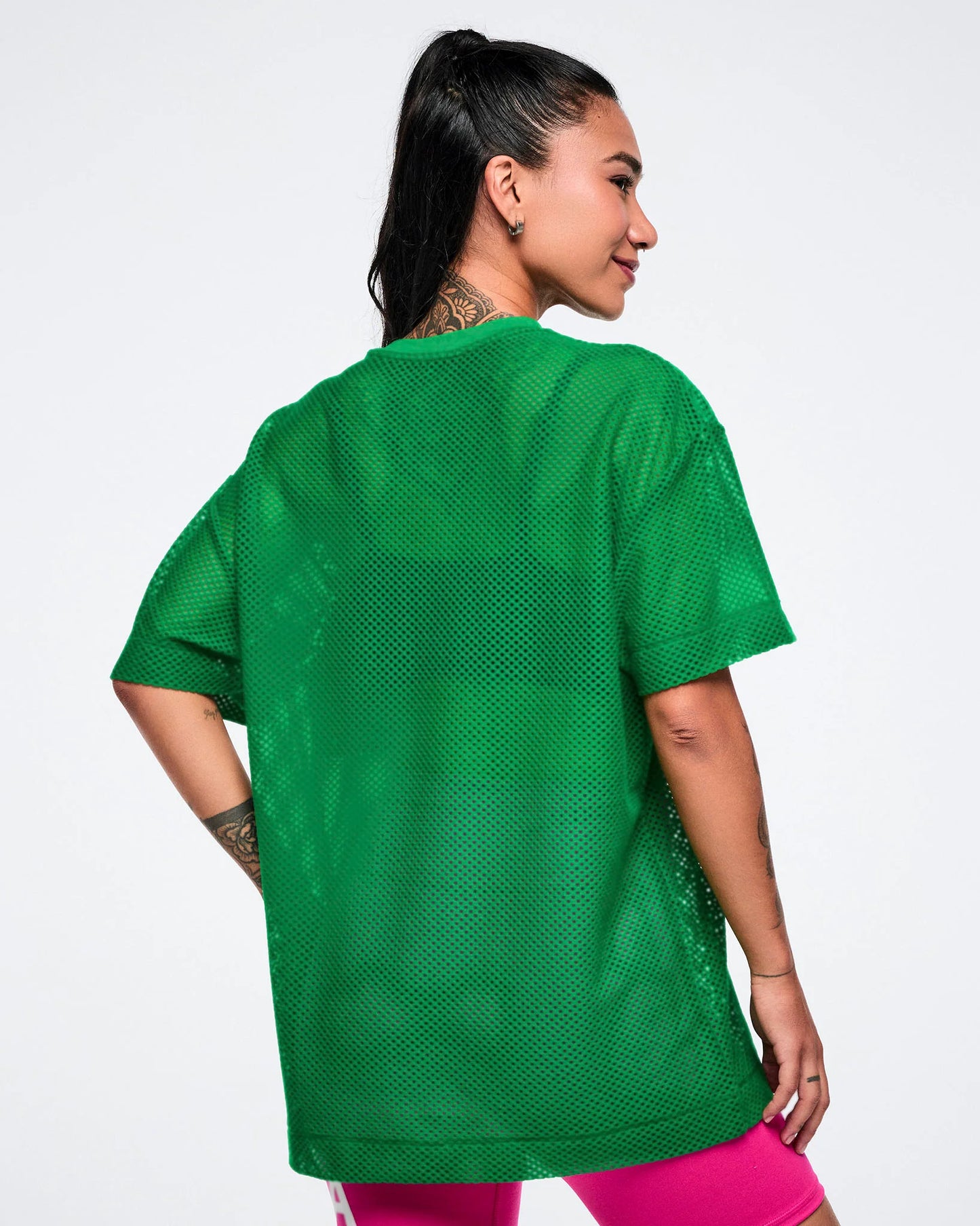 Color Spree Boxy Mesh Top