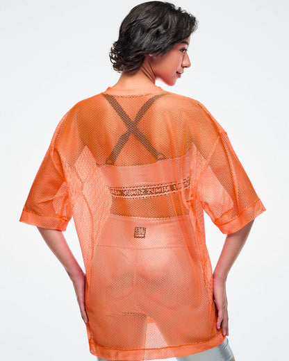 Dale-Z Oversized Mesh V-Neck Top