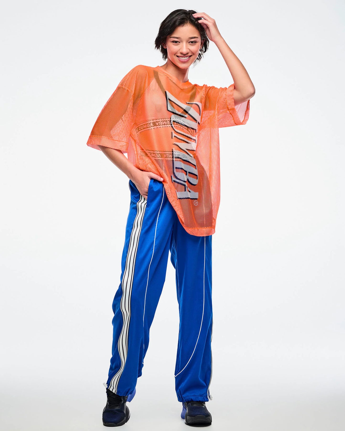 Dale-Z Oversized Mesh V-Neck Top