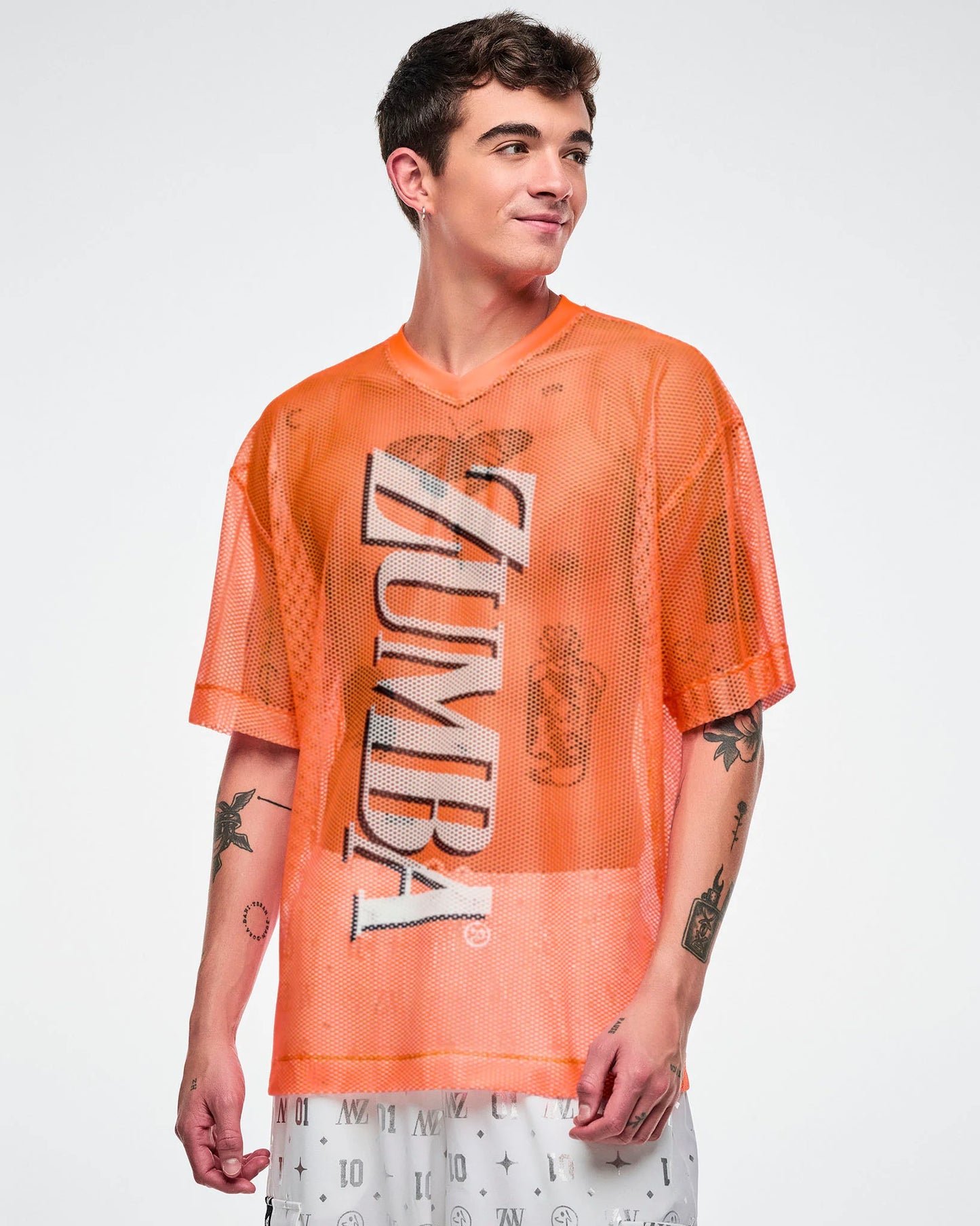 Dale-Z Oversized Mesh V-Neck Top