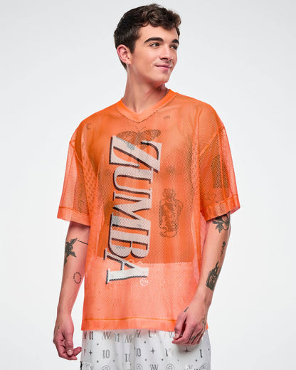 Dale-Z Oversized Mesh V-Neck Top