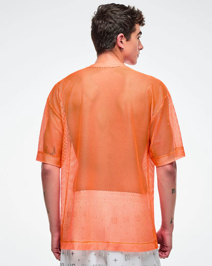 Dale-Z Oversized Mesh V-Neck Top