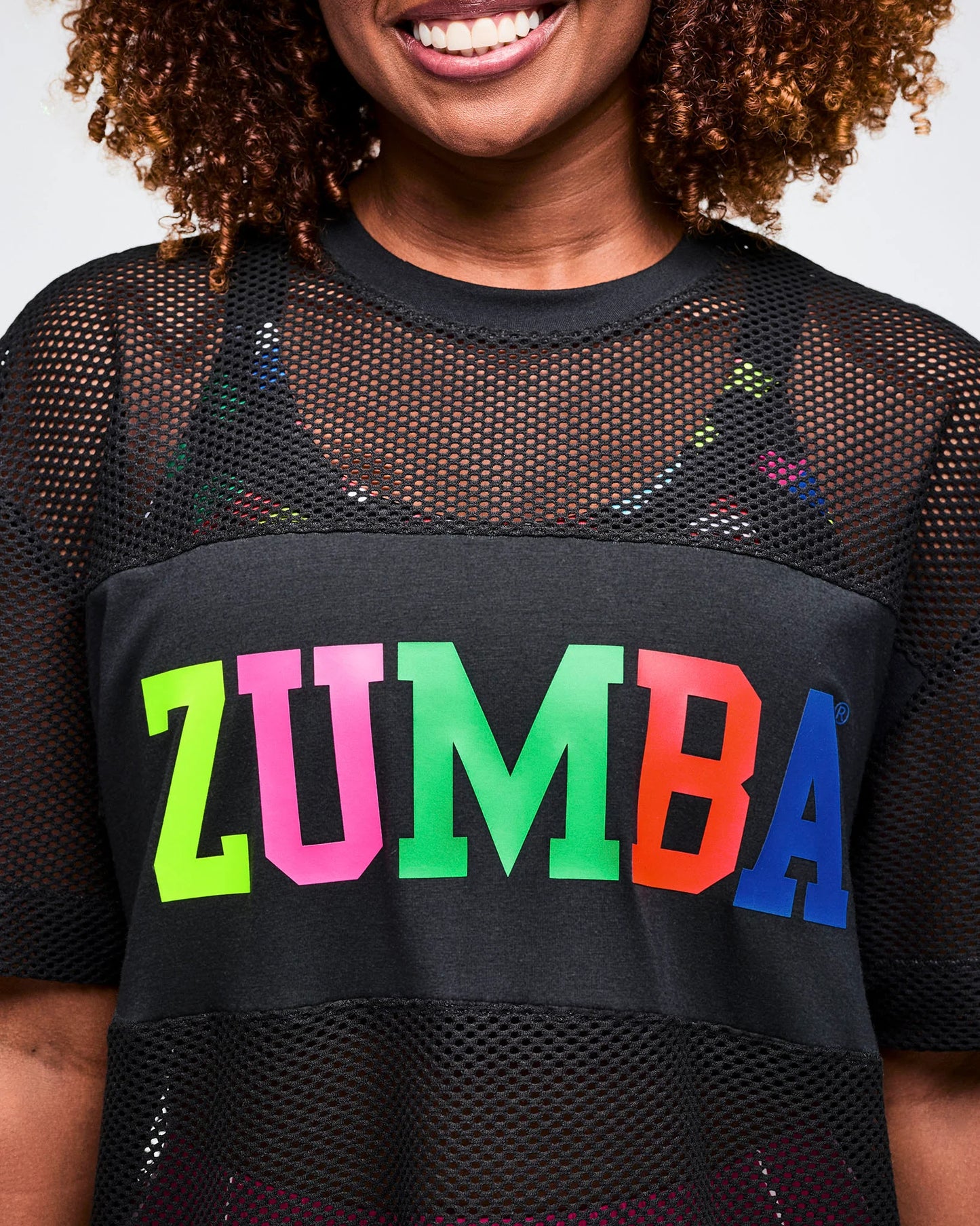 Zumba Worldwide Boxy Mesh Top