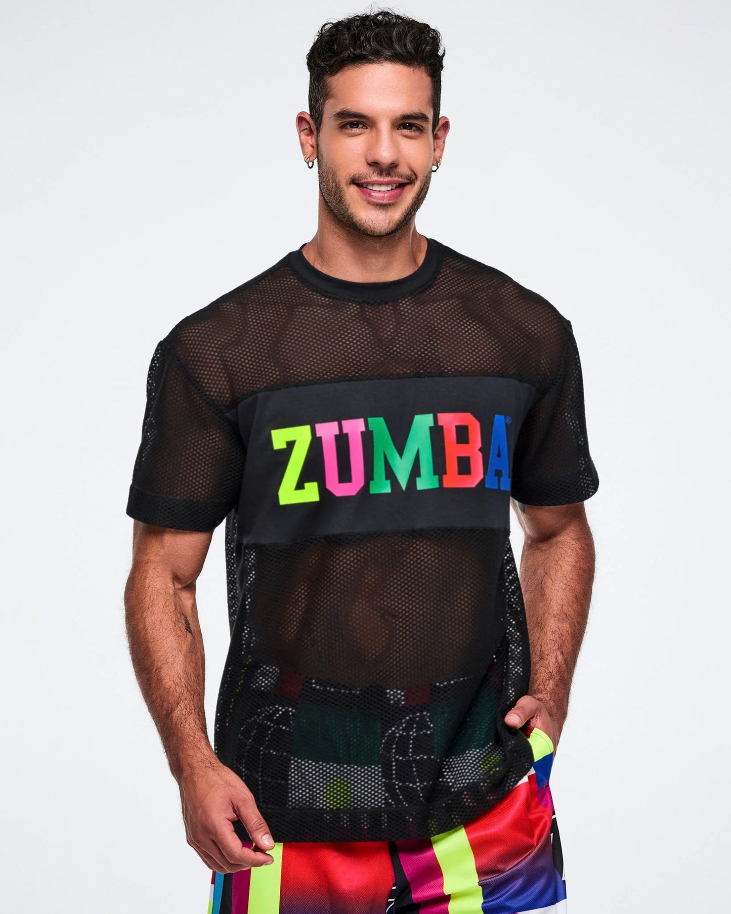 Zumba Worldwide Boxy Mesh Top