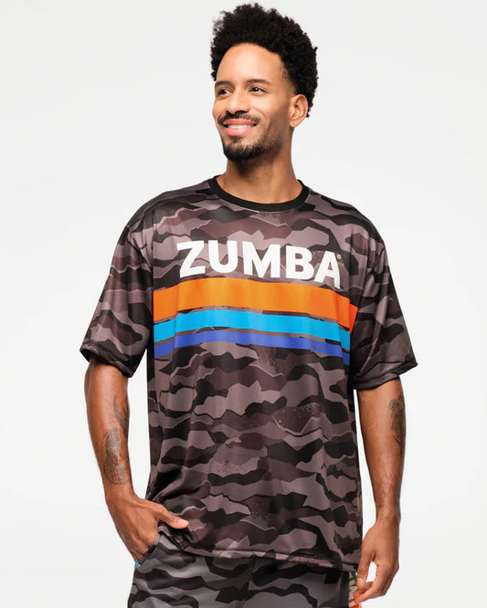 Zumba Explore Men's Mesh Crew Neck Tee