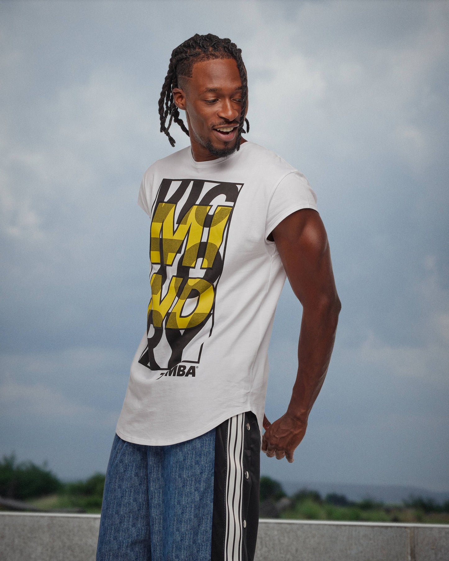 ZW Men Crew Neck Round Hem Tee