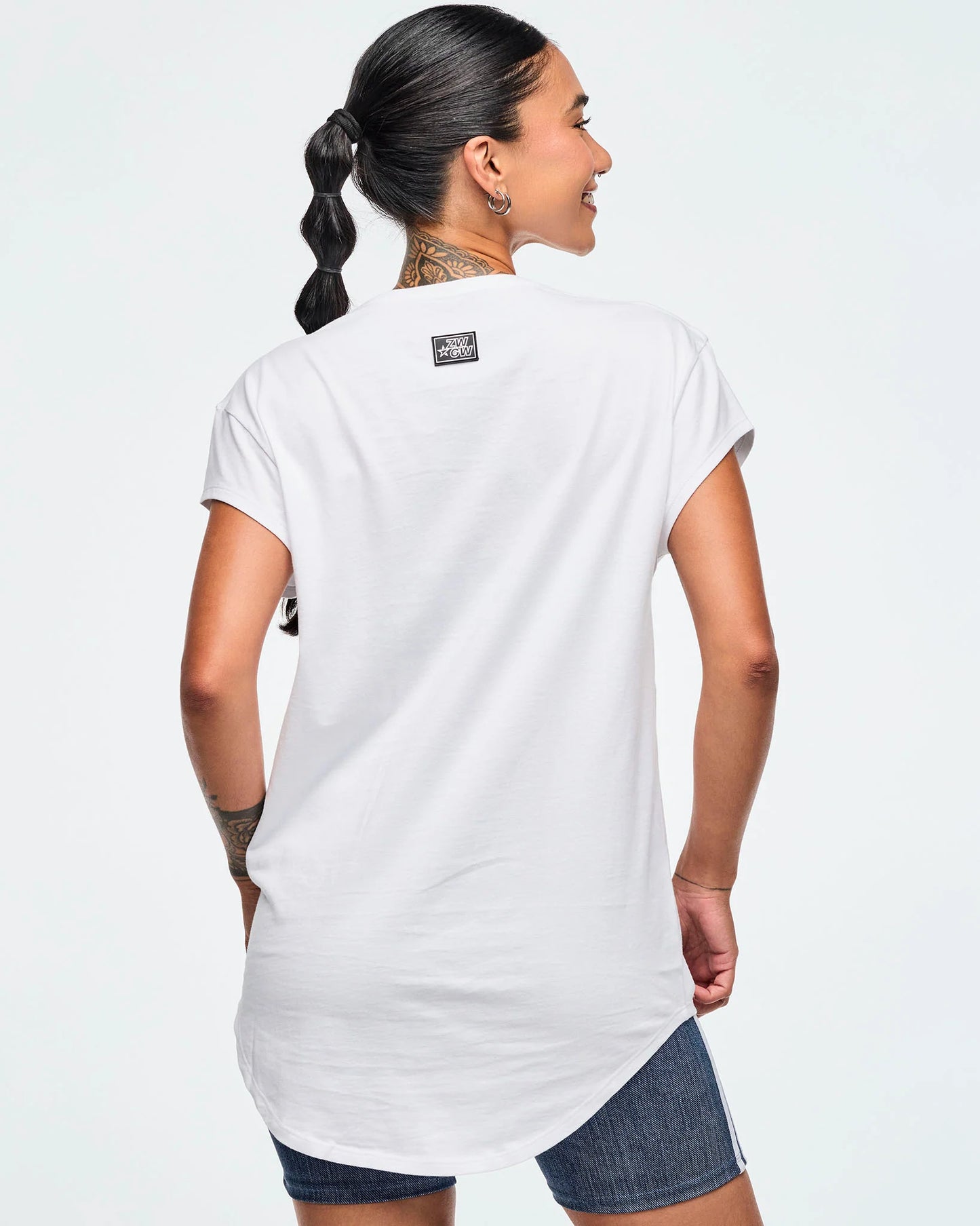 ZW Men Crew Neck Round Hem Tee