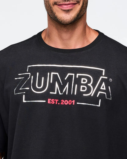 Zumba 25 Men's Tee With Double Layered Hem