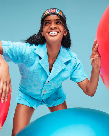 Zumba Rays Terry Button Down
