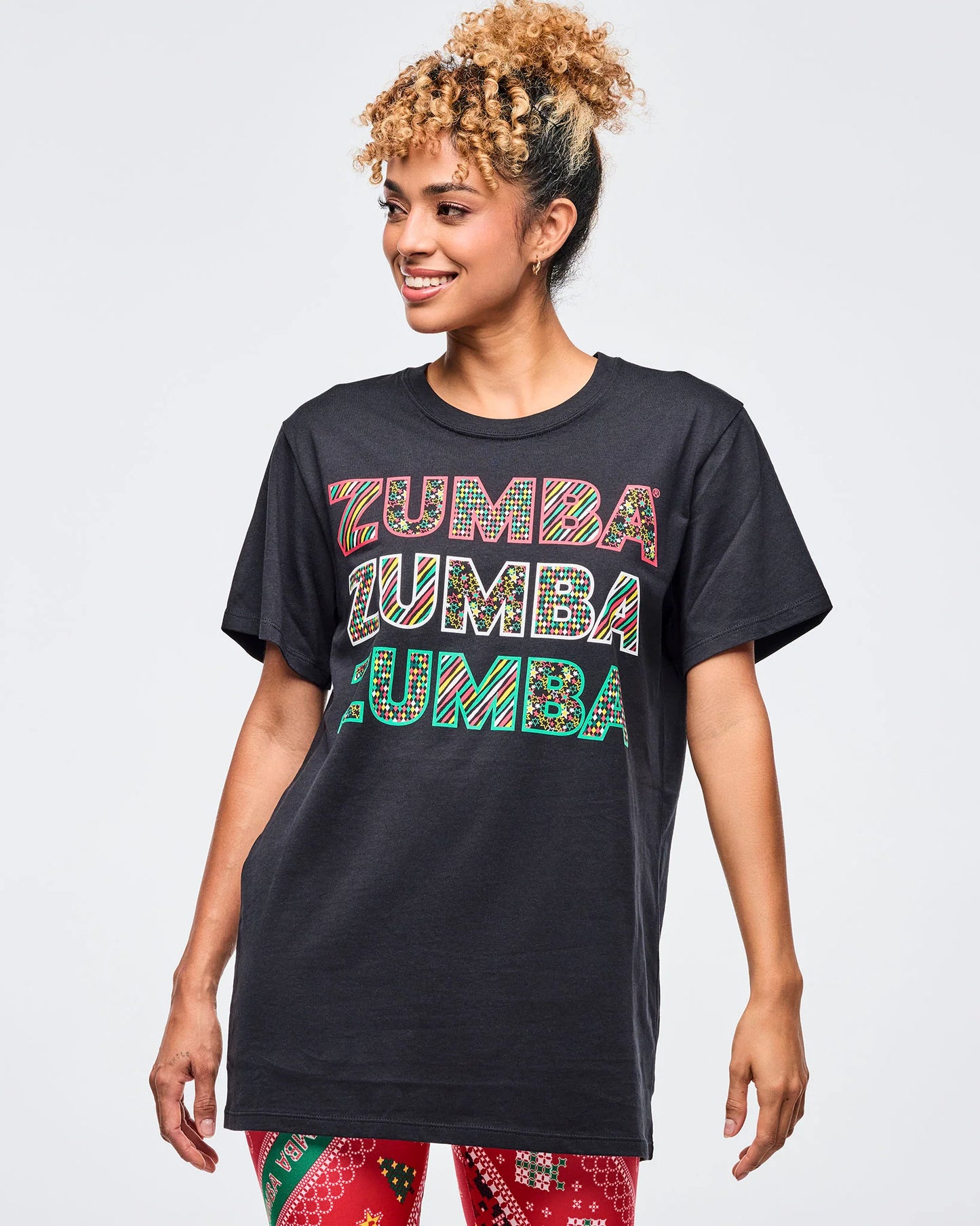 Zumba Holiday Crew Neck Tee - Black