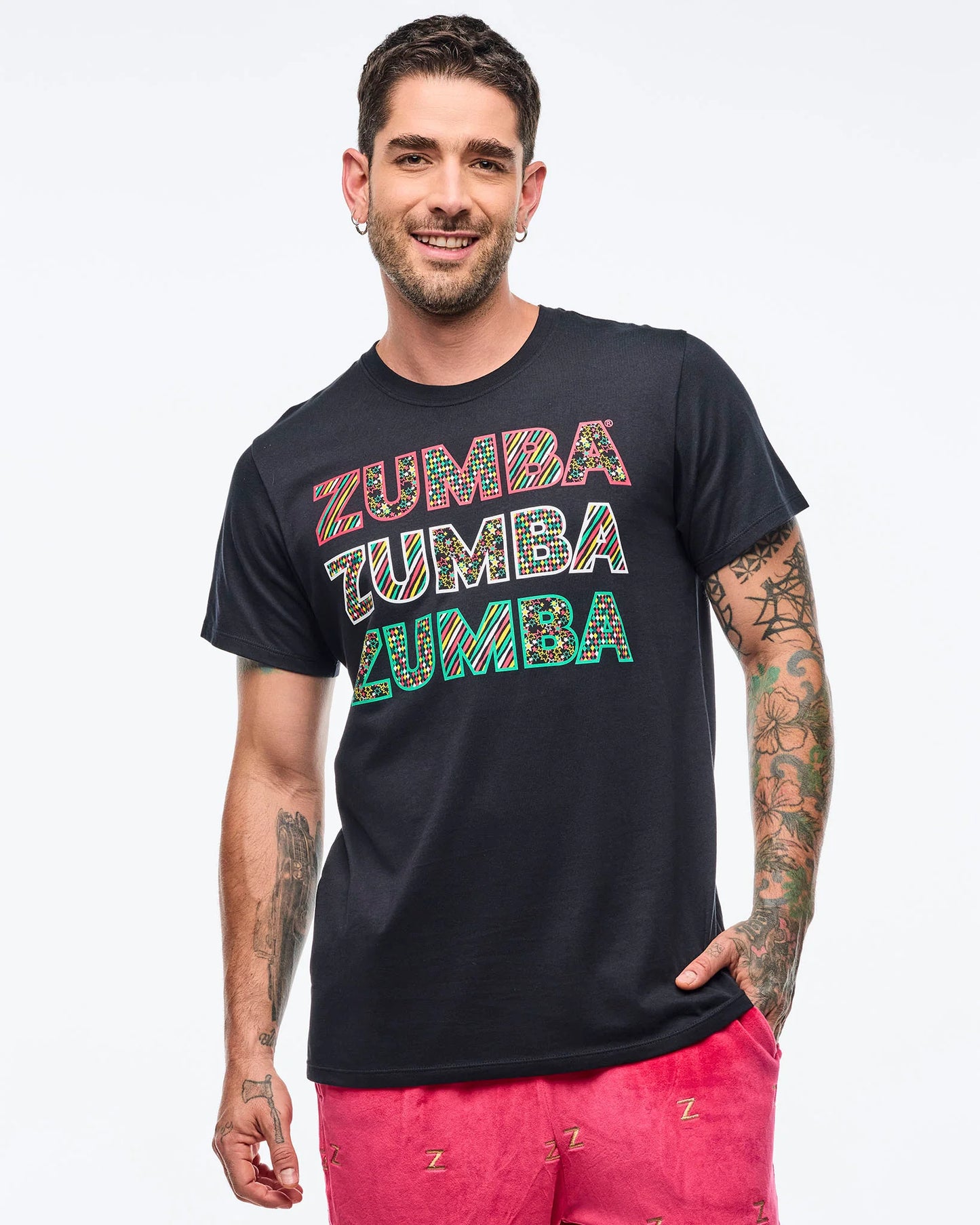Zumba Holiday Crew Neck Tee - Black