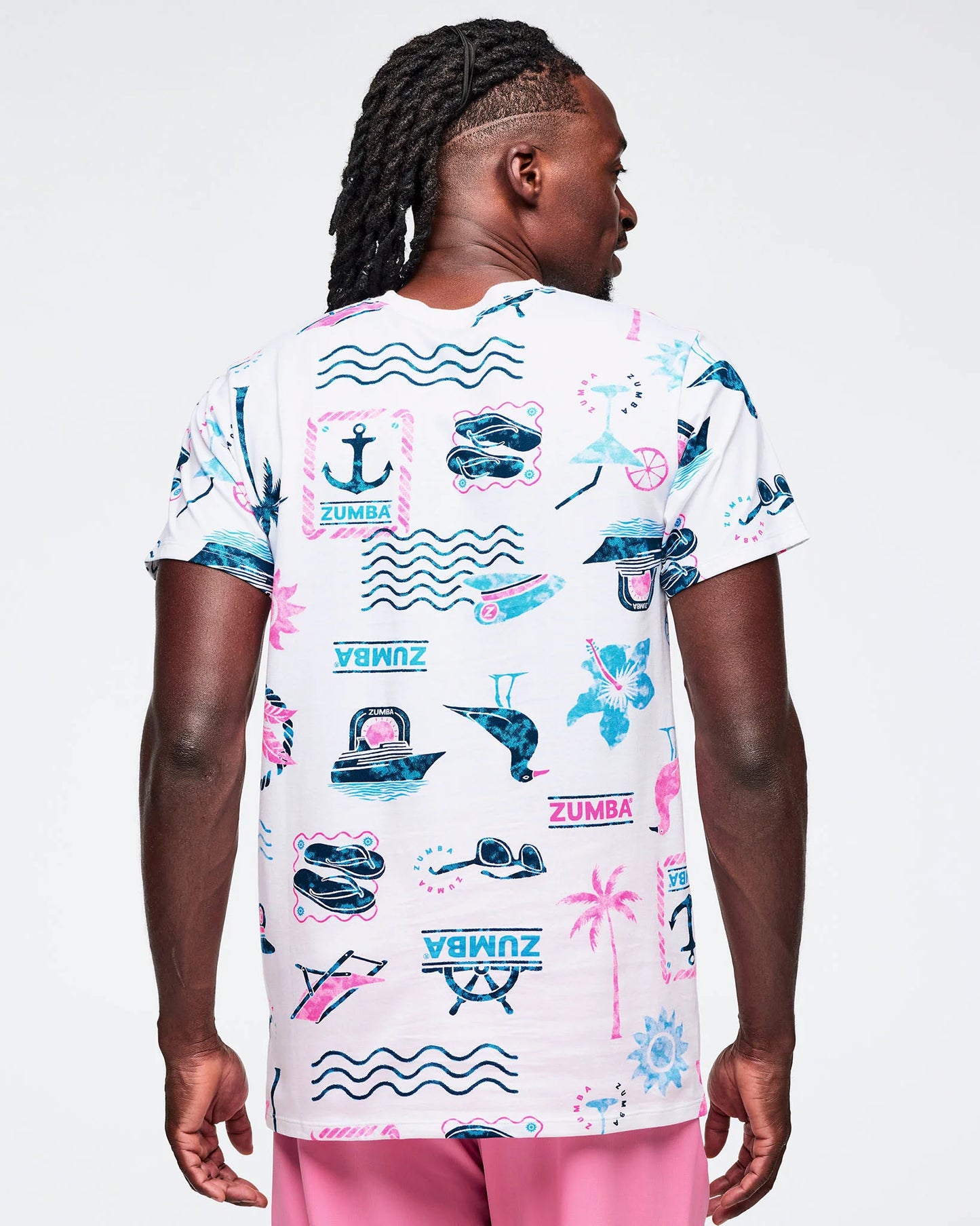 Zumba Cruise Unisex Tee - White/Blue