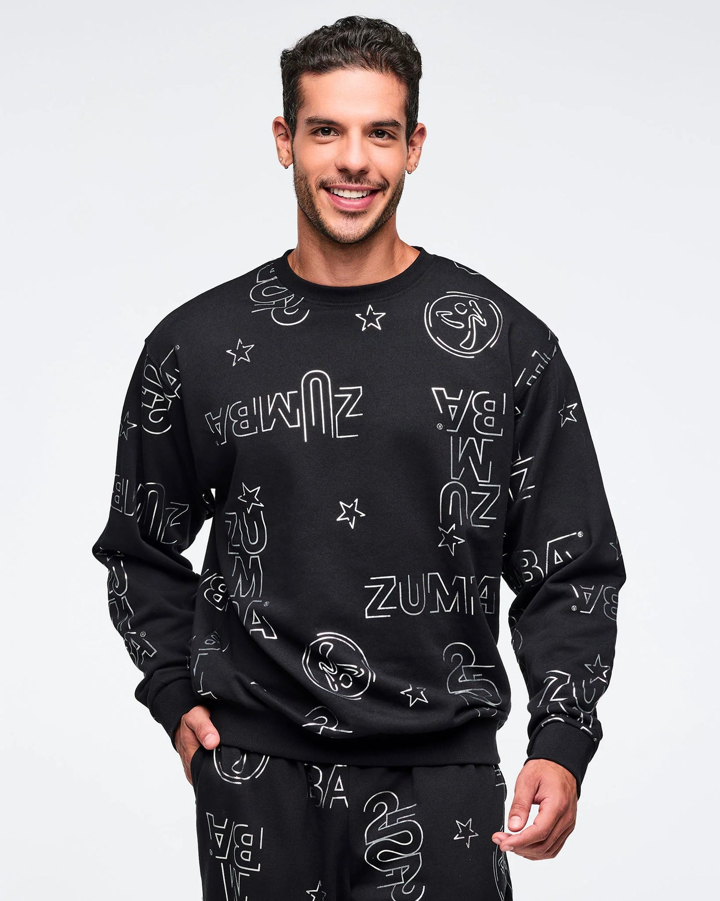 Zumba 25 Unisex Pullover Sweatshirt - Black/Silver